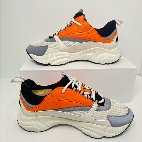Dior B22 Sneaker ‘ White, Orange GREAT CONDITION! Size 9 - Picture 2 of 7